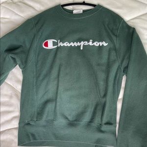 Champion Dark Olive pull over hoodie